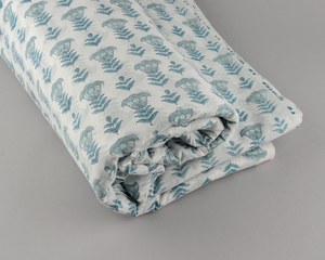 Meilleure vente 100% pur coton tissu tissu cour aigue-marine bleu Turquoise indien Floral main bloc imprimé femmes chemises sacs - Product Image 3