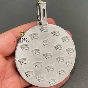 จี้ฮิปฮอปตามีตาฮอรัสประดับทรงกลมประดับเพชรที่สวยงาม925ห้องแลปปลูกแบบใหม่ร่วมสมัย - Product Image 5