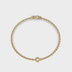 2025 Design Beautiful Lab Grown Diamond Bracelet 18k Yellow Gold Bracelet for Women Moissanite Fine Jewelry India - Product Image 4