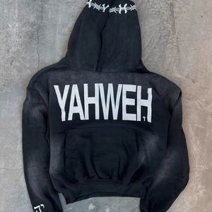 Sudadera con capucha clásica personalizable OEM 100% de alta calidad para hombre 280-300 Gsm Fleece (mezcla de algodón y poliéster) con forro digital - Product Image 4