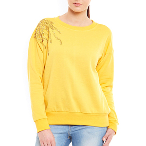 Custom Logo 100% Polyester <b>Fleece</b> Warm <b>Women</b> Long Sleeve <b>Top</b> Round Neck Drop Shoulder Pullover Sweatshirt - Product Image 6