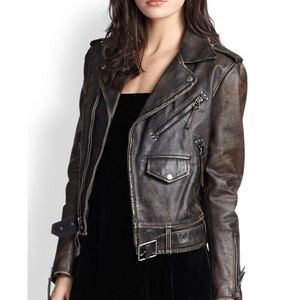 Granate Calidad Precio Premium Calidad Diseño personalizado Tamaño adulto Mujeres Chaqueta de cuero genuino Señoras Chaqueta de cuero para mujer - Product Image 2