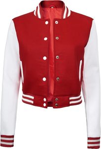 "LadyLuxe Varsity: chaqueta de mujer Recortada" - Product Image 4
