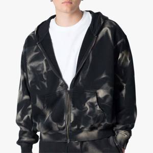 Sweat à capuche pour hommes Tie-Dye vierge de haute qualité sweats à capuche en coton hommes Logo personnalisé Streetwear pull ensemble de sweat à capuche Tie Dye - Product Image 4