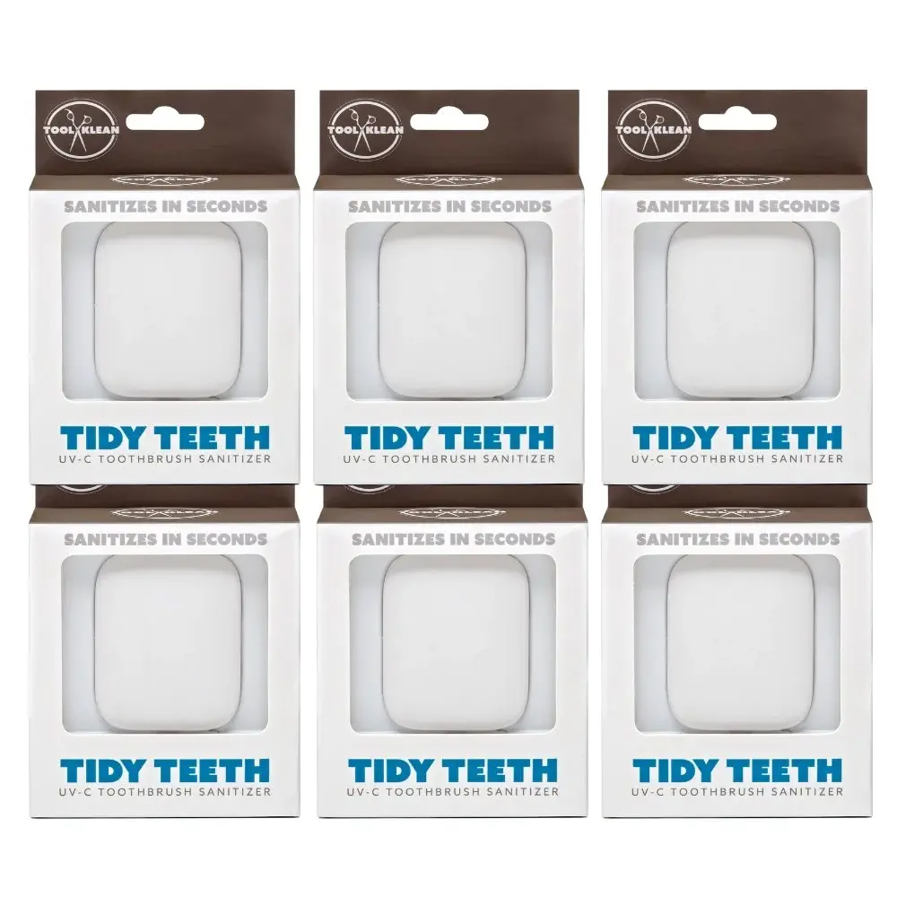 Premium Quality Tidy Teeth Toothbrush Sannitizer Hold 1 Toothbrush Wall Mountable,Suitable for Travel Pack of 6