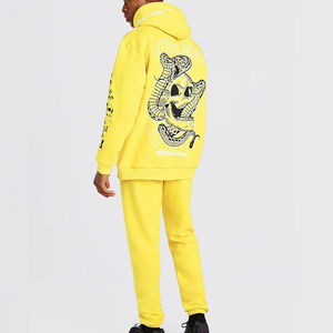 Ensemble sweat à capuche et pantalon de survêtement Streetwear délavés à l'acide survêtements évasés pour l'hiver - Product Image 2