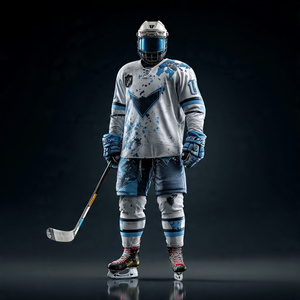 Uniforme de hockey sur glace OEM en sublimation, 100% polyester, manches trois quarts - Product Image 1