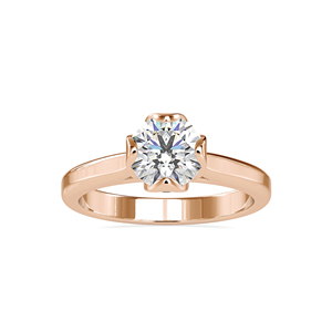 Bague en diamant taillé rond de 1.20 carats cultivée en laboratoire tendance classique bijoux de fiançailles et de mariage en or jaune 14 carats pour les fêtes - Product Image 3