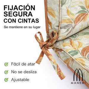 Garden Chair <b>Cushions</b> 120x55x8cm Comfortable Outdoor Pillows & <b>Cushions</b> Lightly Water Repellent Fastening Straps Foam Filling - Product Image 6