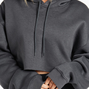 Sweat-shirts à capuche en molleton de haute qualité pour femmes 2022, écologiques, nouvelle conception d'hiver, broderie de logo, vêtements de rue essentiels à capuche - Product Image 4