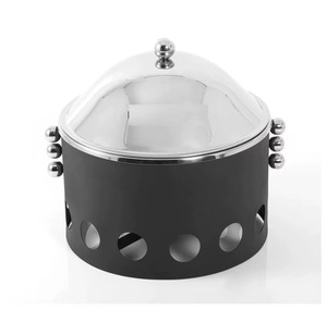 ชามอลูมิเนียมสำหรับตกแต่งทรงสีเงินฝาชามผลไม้แห้งฝาปิดเครื่องล้างจานทำด้วยมือปลอดภัยหรูหราทันสมัย - Product Image 2