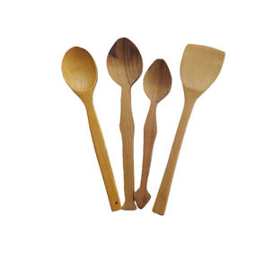 Wholesale Elegant Handicrafts <b>Wood</b> Spatula <b>Spoon</b> <b>Cooking</b> 4 Pieces & With Designer Handle Teak Utensils Set <b>Wood</b> Spatula - Product Image 1
