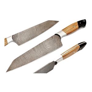 Jexmoo Ensemble de couteaux de chef professionnels en acier damas, fait à la main, personnalisé, 9 pièces, manche en bois, cadeau pour chefs cuisiniers, couteau de cuisine - Product Image 6