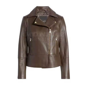 Veste en cuir et coton respirante la plus vendue, col montant, personnalisable, faible MOQ, nouvelle arrivée, imperméable pour femme - Product Image 5