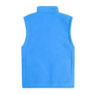 Logo personnalisé hommes réversible en laine pleine fermeture éclair polaire gilet sans manches veste coupe-vent respirant vêtements d'extérieur - Product Image 6