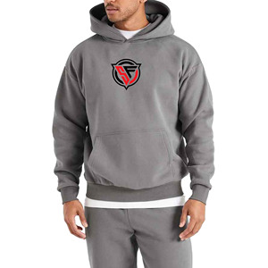 Men's Custom Logo Oversized Heavyweight Hoodies Fashionable 100% Cotton Sweatshirts for Winter - Product Image 4