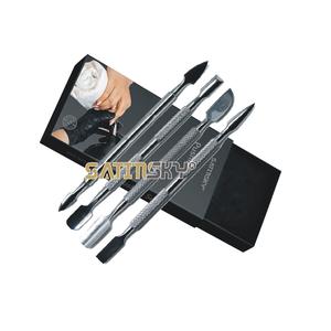 Kit repousse-cuticules double extrémité réutilisable, repousse-cuticules double tête pour le retrait du vernis gel, outils de manucure en acier inoxydable couleur arc-en-ciel - Product Image 4