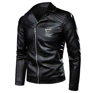 Nouvelles vestes en cuir pour hommes personnalisées toile imperméable respirante coupe-vent écologique High Street Logo personnalisé grande taille - Product Image 1