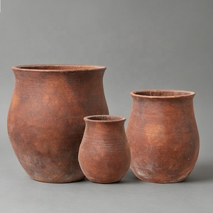 Macetas Circulares <span class=keywords><strong>de</strong></span> Cemento <span class=keywords><strong>de</strong></span> Alta Calidad Estilo Americano Vintage, Color Terracota, Talladas a Mano, Duraderas para <span class=keywords><strong>Interiores</strong></span>/Exteriores - Product Image 3
