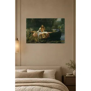 Fida Waterhouse La dame de Shalott sur un bateau, impression sur toile - Product Image 1