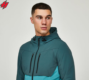 Chaquetas de nailon con cremallera para hombre, chaquetas cortavientos de nailon ligeras a prueba de viento personalizadas de fabricante - Product Image 5