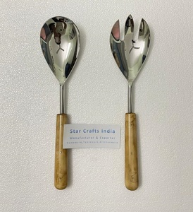 Servidor de ensalada de madera de mango de Material ecológico con mango de mármol, herramienta de ensalada de madera de último diseño, utensilios de cocina para eventos de boda, utensilios de Hotel - Product Image 3