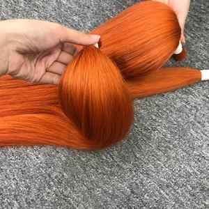 ผมต่อแบบตรงยาวสองชั้นสีขิงส้มผมดิบเวียดนามและอินเดีย - Product Image 2