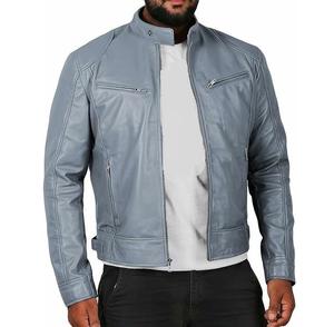 Veste en cuir pour homme personnalisable pour l'hiver avec fermeture éclair, veste en cuir respirante pour homme - Product Image 4