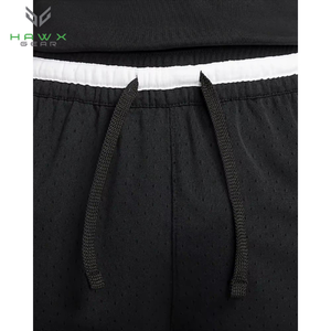 Short d'entraînement pour homme avec logo brodé par sublimation personnalisé Ceinture élastique de confort en maille respirante Impression taille moyenne à séchage rapide - Product Image 3