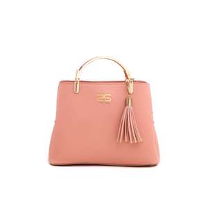 Bolso de mano de lujo para Pink Formal P55323 con dos asas de gran capacidad de cuero genuino y forro de PU estilo Simple para el verano - Product Image 1
