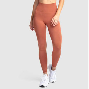 Mallas de entrenamiento sin costuras de compresión de glúteos fruncidas de cintura alta para mujer, mallas de entrenamiento ajustadas de diseño personalizado para adultos - Product Image 4