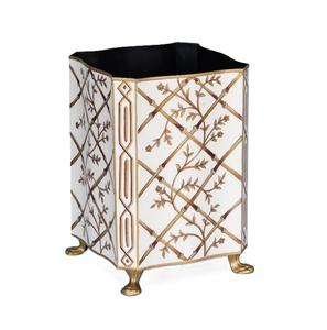 Cubo de basura de hierro pintado a mano de alta llegada, cesto de basura de Metal decorativo, Vintage cubo de basura para el hogar, oficina, forma de tamaño personalizado - Product Image 3