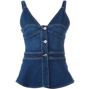 Peto de mezclilla para mujer Lavado ligero Desgastado Vintage Denim Estilo sin esfuerzo Babero Botón general Estampado Moda Verano Invierno - Product Image 2
