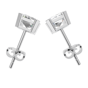 Pendientes de Oro Sólido de 14k con Moissanita Corte Esmeralda VVS D, Chapados en Rodio, Regalo para Damas, Bodas, Compromisos y Fiestas - Product Image 3