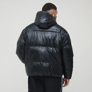 Veste matelassée pour homme de haute qualité 100% polyester/coton, tissu matelassé personnalisé, logo avant brillant, style streetwear haut de gamme - Product Image 2