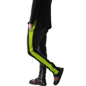 2023 venta al por mayor entrenamiento Fitness Jogger pantalones de chándal hombre Flare Track Pants Side Stripe Panel estilo Casual Spandex algodón gimnasio Joggers - Product Image 4