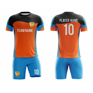 Haute Qualité Personnalisable Sports Football Jersey Football Uniforme Ensemble Vêtement Teint Technique 100% Polyester Séchage Rapide GANTS Ville - Product Image 5