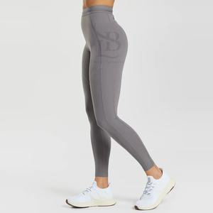Women's Workout and Running <b>Leggings</b> 100% <b>Polyester</b> Stretchy Knitted Fabric Available in Different Sizes Breathable OEM - Product Image 4