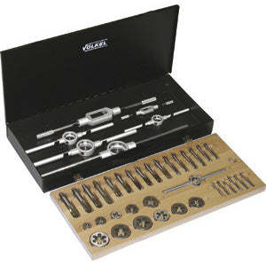 9400G Steel <b>Threading</b> <b>Tools</b> Assortment in Box for MF 6 to MF 20 Taps and Dies Metric Standard - Product Image 1