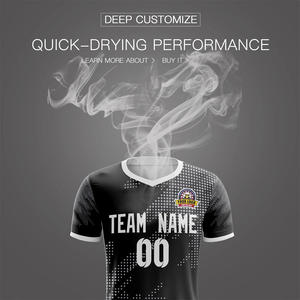 Kits de fútbol impresos personalizados con logotipo de Patrocinador de marca de equipo bordado tela de secado rápido nombre Número personalización - Product Image 5