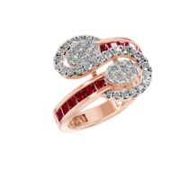 Bague élégante en argent sterling 925, bijoux de fiançailles personnalisés OEM, moissanite originale, rubis synthétique, 57 pierres invisibles