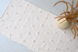 Handmade Cotton Runner Rug Gift for Her Boho Area Rugs Rugs For Bedroom Washable Rug Rectangle Rug Minimalist Home Decor - Product Image 5