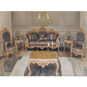 Juego de Sofás de Madera de Teca de Alta Gama, Modernos, con Respaldo Alto, para Hogares de Lujo, Duraderos, Personalizables, Venta de Fábrica, EE. UU. - Product Image 1