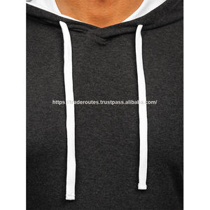 Sweat à capuche imperméable en polaire épaisse pour homme, fabriqué directement par le fabricant, vêtements d'hiver écologiques de haute qualité, personnalisables, couleur unie - Product Image 4