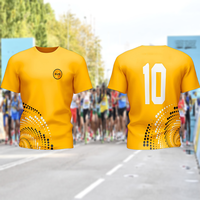 Maillot de course personnalisé entièrement sublimé, t-shirt technique Dry Fit pour événements sportifs, marathon, course urbaine 5K 10K