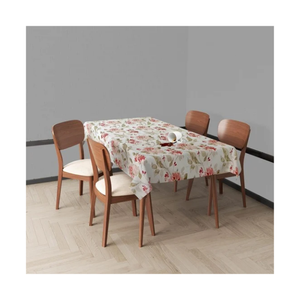 Mantel tejido de sarga de algodón sostenible tradicional 300 TC tela lavable con acabado bordado para decoración de comedor de fiesta - Product Image 5