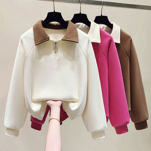 เสื้อฮู้ดผู้หญิงผ้าฝ้ายเนื้อนุ่ม ระบายอากาศได้ดี คุณภาพสูง สำหรับฤดูหนาว สวมใส่สบาย  รับสกรีนลายด้วยความร้อน  ผ้าฟลีซด้านหน้า ป้องกันการเกิดขุย - Product Image 2