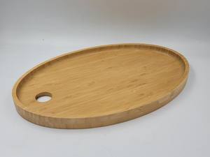 Bandeja de Servir Ovalada de Bambú de Alta Calidad, Ecológica, Hecha a Mano, Duradera, Fácil de Limpiar, Acabado Pintado de Grado Comercial, 37x24.5x2.5 cm - Product Image 4