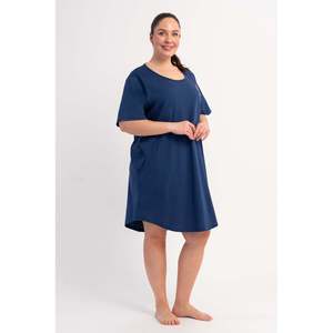 Tunique KADIN P.SUPREM BATTAL XXL à col rond, manches courtes, poches ovales - Bleu marine - Bleu marine - Product Image 3