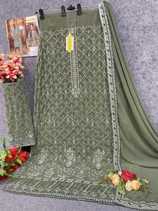 Traje paquistaní duradero y elegante con exquisito bordado a mano, ideal para uso diario y ocasiones especiales al mejor precio - Product Image 2